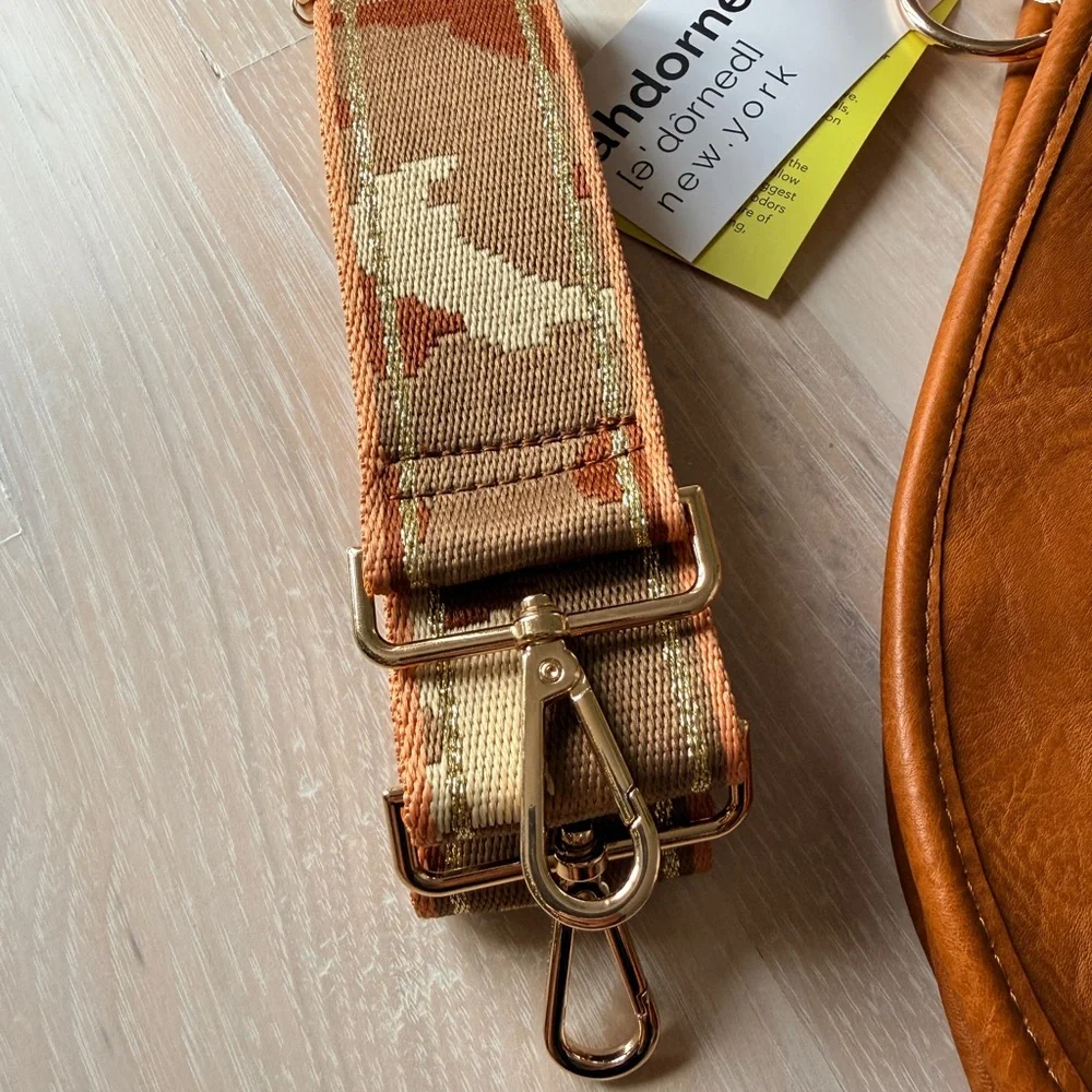 AHDORNED Double-Entry U-Shaped Messenger w/ 2 Straps & Pouch - Brown - Picture 2 of 4